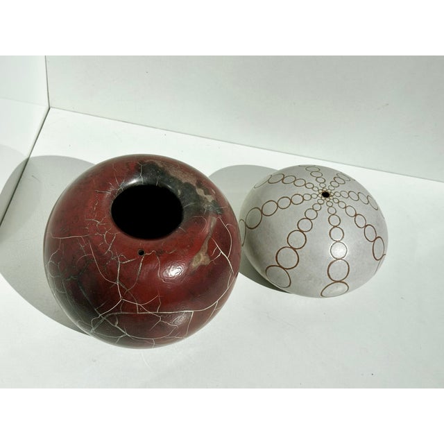 Studio Ceramic Vase in Spherical Shape by Uwe Schellbach, Germany, 1980s For Sale - Image 17 of 18