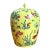Vintage Yellow Ceramic Fish Motif Jar For Sale