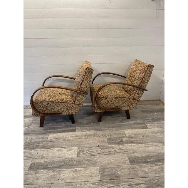 Vintage Art Deco Model C Chairs by Halabala by Up Zavody, 1930, Set of 2 For Sale - Image 4 of 7