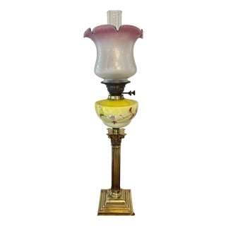 Large Antique Victorian Table Lamp, 1860 For Sale