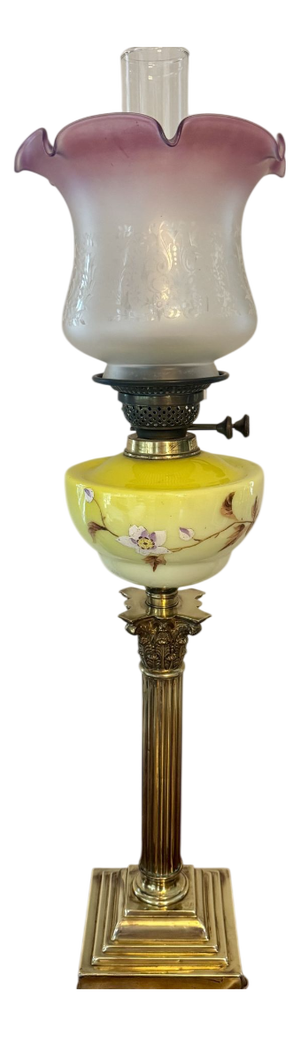 Large Antique Victorian Table Lamp, 1860