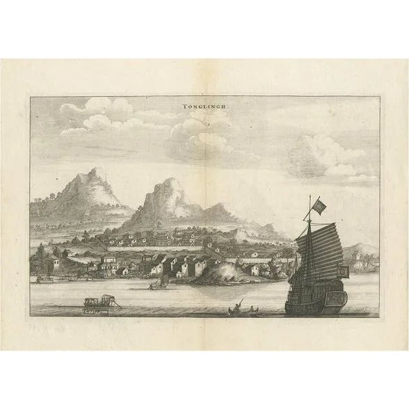 J. Nieuhof, City of Tonglingh, China, 1666, Print For Sale