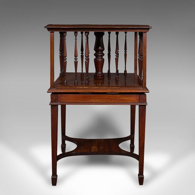 Early 20th Century 1910's Antique Revolving Bookcase For Sale - Image 5 of 8