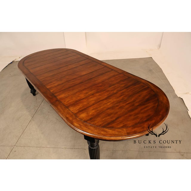 Oskar Huber Farmhouse Style Oval Extension Dining Table With 2 Leaves For Sale - Image 11 of 16