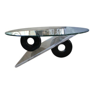 1980s Shlomi Haziza Acrylic Coffee Table Post For Sale