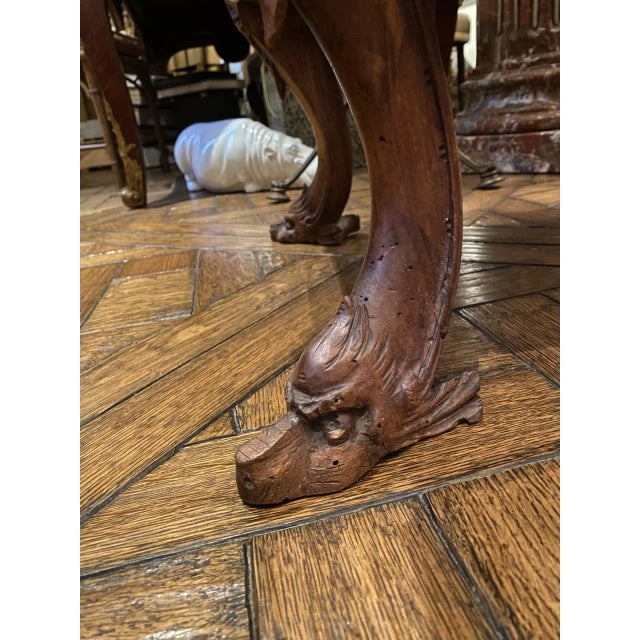 Baroque Venetian Baroque 19th Century Walnut Carved Bench For Sale - Image 3 of 10