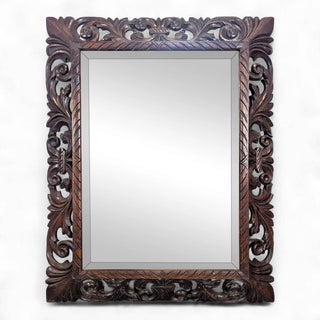 Louis XIII Style Oak Mirror For Sale