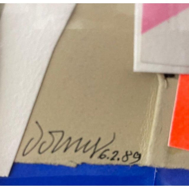 Collage, 1989 Single work Handsigned by the artist in pencil Mixed media and collage on cardboard Dated February 6, 1989...