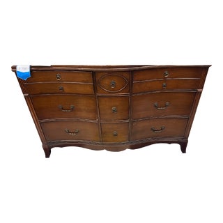 1950s Mid-Century Huntley Furniture Dark Brown Dresser For Sale
