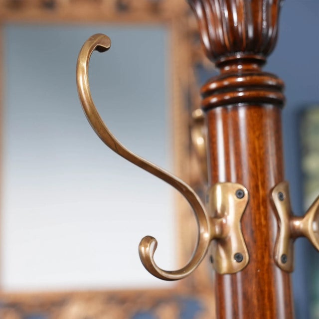 Brown Niagara Furniture Sheraton Style Mahogany Coat Tree For Sale - Image 8 of 11