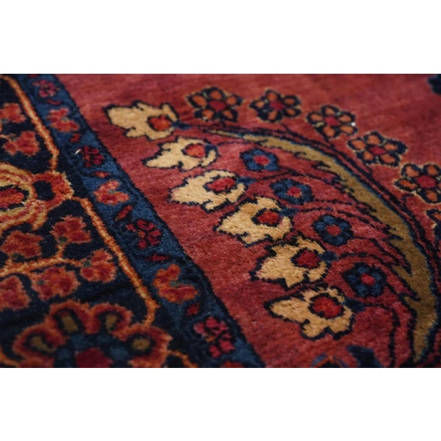 Antique Sarouk Rug 4'1'' x 6'5'' For Sale - Image 10 of 12