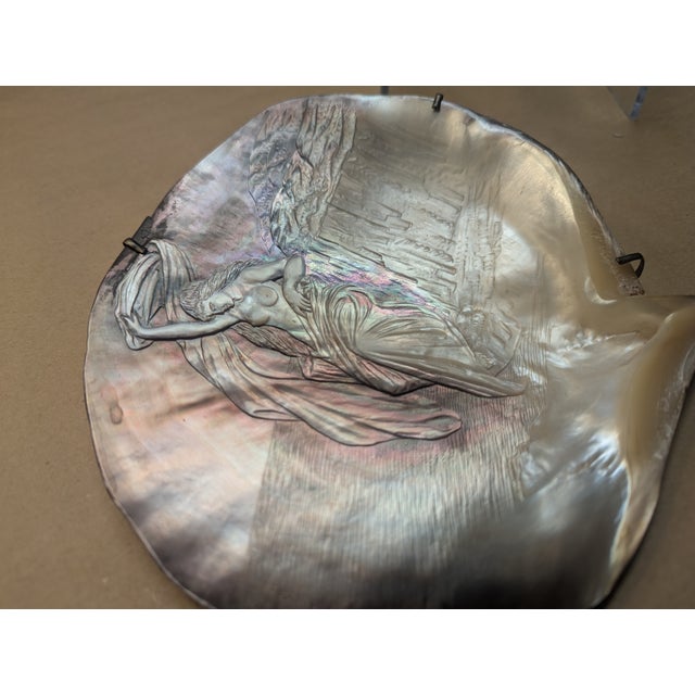 1950s Carved Abalone Shell Wall Hanging For Sale In New York - Image 6 of 8