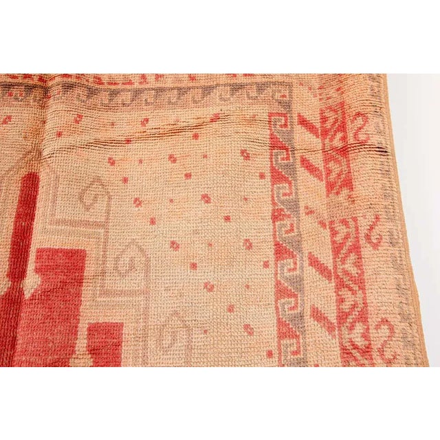 Orange Vintage Moroccan Berber Tribal Rug, Circa 1960 For Sale - Image 8 of 13
