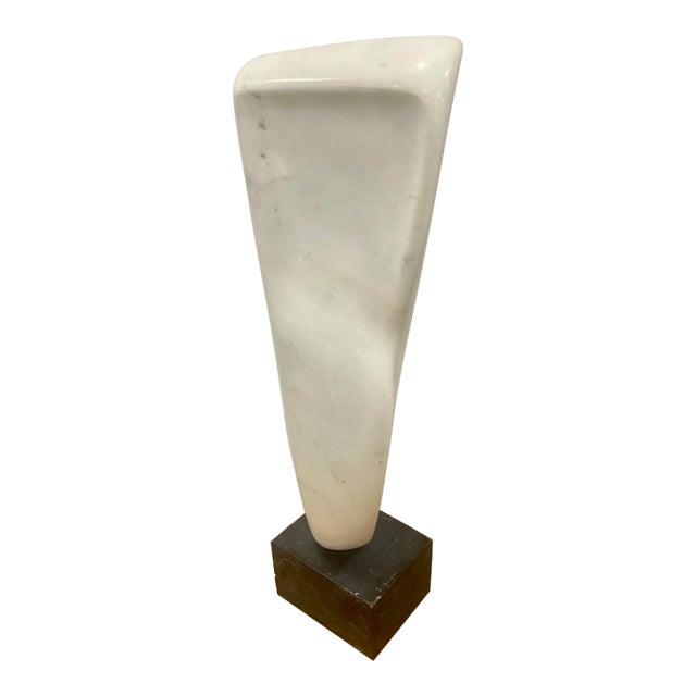 Modernist Carlo Sergio Signori White Marble Sculpture For Sale
