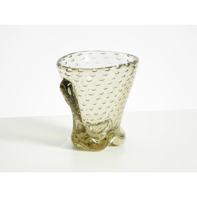 Venini Vintage Light Green Mouth-Blown Murano Vase by Carlo Scarpa for Venini, 1960s For Sale - Image 4 of 18