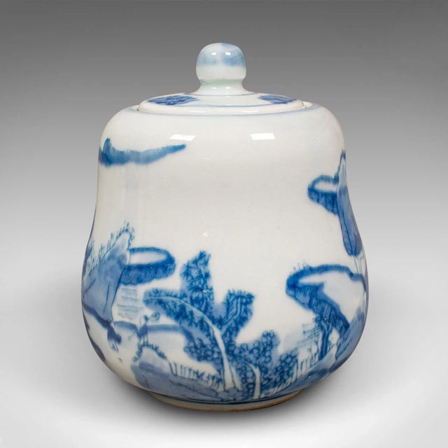 Small Antique Chaire Pot, Oriental, Ceramic Tea Caddy, Canister, Victorian, 1900 For Sale - Image 4 of 9