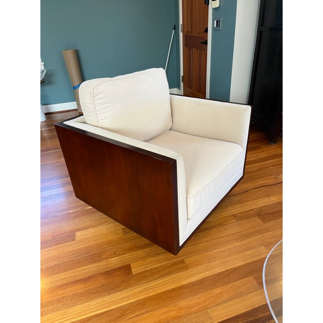 This gorgeous mid-century modern walnut case club/armchair makes a statement in any room or can be combined with the...