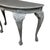 Traditional Painted Console Foyer Table Half Round Demilune Painted Deep Gray Moody Shell Carving For Sale - Image 3 of 9