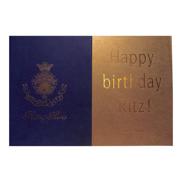 "Happy Birthday Ritz! Ritz Paris 100 Years 1898-1998" For Sale