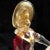 Vintage Murano Sommerso Gold Leaf Italian Art Glass Female Male Figures Mid-Century Centerpiece Vase For Sale In Orlando - Image 6 of 7