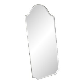 Pottery Barn Frameless Beveled Mirror With Antiqued Patina For Sale