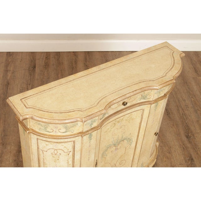 Italian Venetian Hand Painted Serpentine Front Console For Sale In Philadelphia - Image 6 of 13