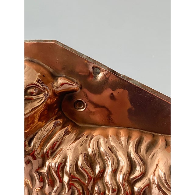 Copper Vintage French Copper Chocolate Mold Sitting Lamb Easter For Sale - Image 8 of 18