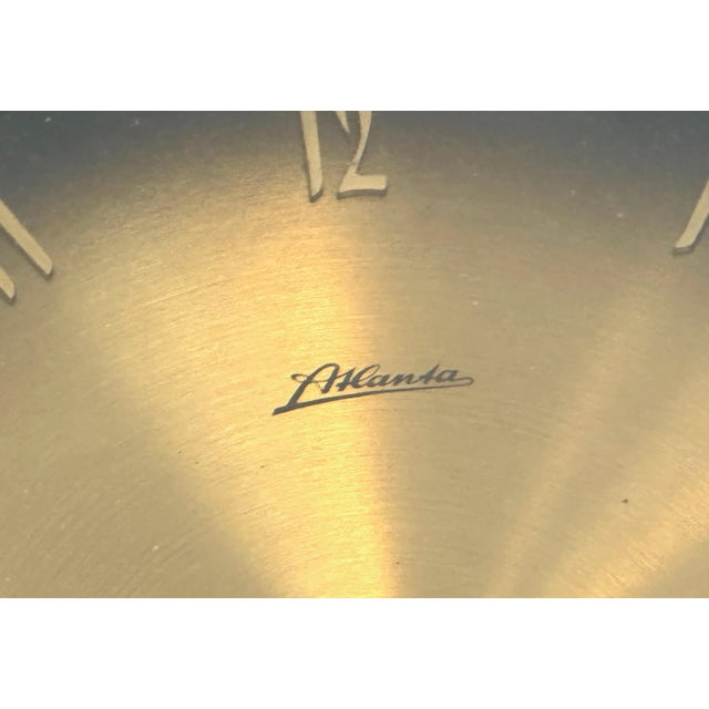 Mid-Century Brass Wall Clock from Atlanta, 1960s For Sale - Image 10 of 11