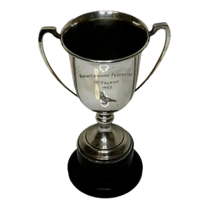 British Sheffield Silver Plate Warwickshire Pigeon Thurso 1st Racing Trophy Winner Cup, Dated 1952