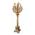 Louis XVI Style Pedestal Candelabra With Gold Leaf Floral Details & Gilded Bronze Accents For Sale