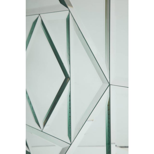 Large Faceted Bevelled Mirror For Sale In New York - Image 6 of 8