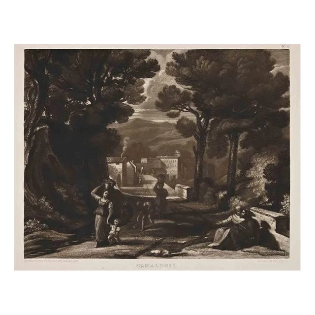 Thomas Lupton, View of Camaldoli, Original Etching, 1833 For Sale