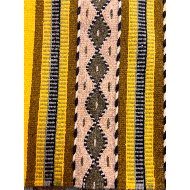 4ft 2in × 7ft 6in Zapotec Style Geometric Area Rug For Sale - Image 10 of 12