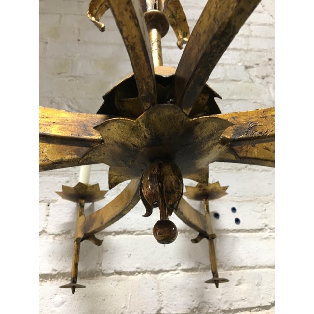 Italian Gilded Iron Gothic Revival Chandelier Chairish