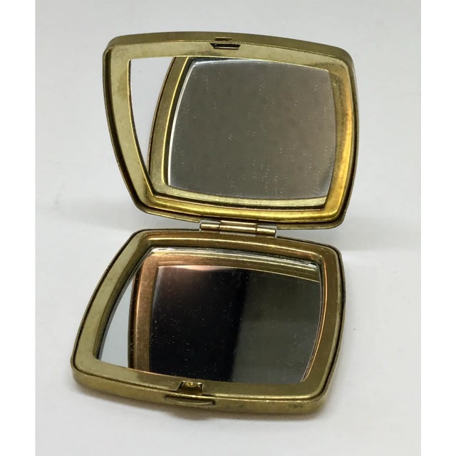 Brass Vintage Compact Mirror Italian Maker Argento For Sale - Image 8 of 12