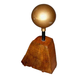 Early 20th Century Flag Pole Topper on Stand