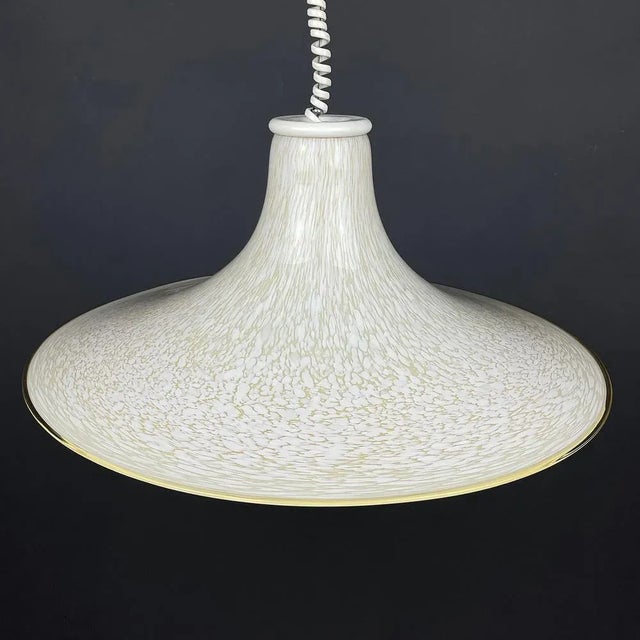 Mid-Century Beige Murano Glass Pendant Lamp, Italy, 1970s For Sale - Image 4 of 13