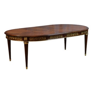 Large Marquetry Dining Table For Sale