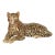Vintage Italian Glazed Terra Cotta Leopard Sculpture For Sale