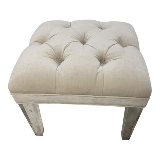 Mitchell Gold Bob Williams "Kira" Tufted Cube Ottoman For Sale