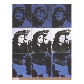 1989 Andy Warhol 'The Three phases of Jackie' Offset Lithograph Poster For Sale