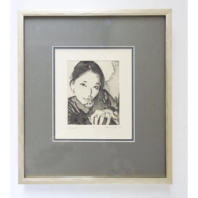 2000 - 2009 Self Portrait Etching Soomin Jung For Sale - Image 5 of 5