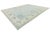 Hand-Knotted Modern Oushak Wool Rug in Soft Sky Blue, Cream & Muted Teal For Sale - Image 11 of 12