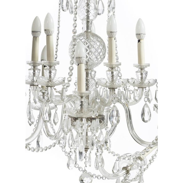 Lighting - Ceiling light fixture. French; early 20th century; in crystal and glass; gilded metal frame; decorated with...