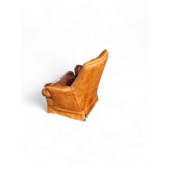 Animal Skin Sheep Leather Club Chair with Magazine Holder, 1970s For Sale - Image 7 of 18