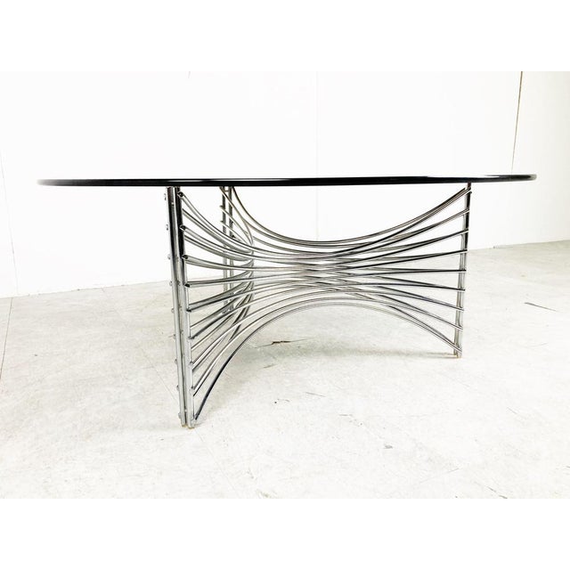 Space Age Chrome Wire Coffee Table, 1970s For Sale - Image 11 of 13