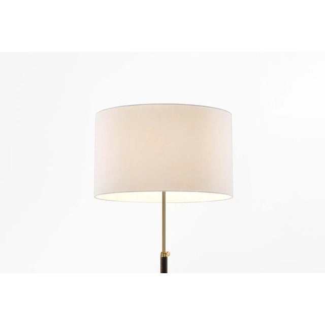 Contemporary White and Brass Pie De Salón G2 Floor Lamp by Jaume Sans For Sale - Image 3 of 8