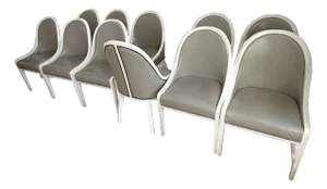 Set of 10 Vintage Spoonback Chairs