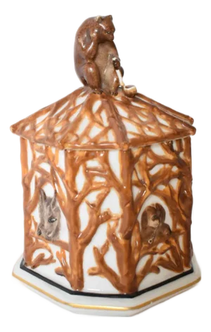 Tobacco Box with Forest Animals, 1890s
