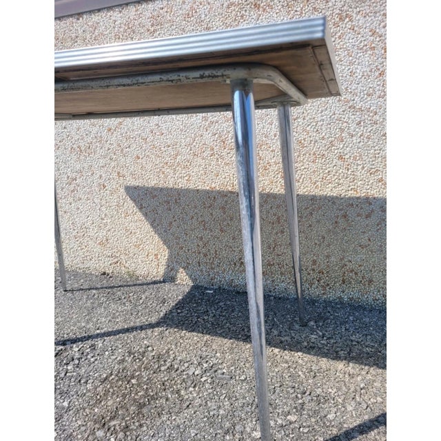 Metal Vintage Formica Dining Table, 1960s For Sale - Image 7 of 14